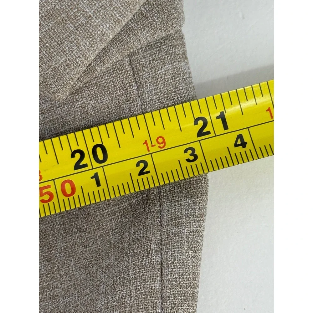 Le Suit Womens Taupe Brown 3-Button Blazer Career Jacket Sz 12 Notched Lapel